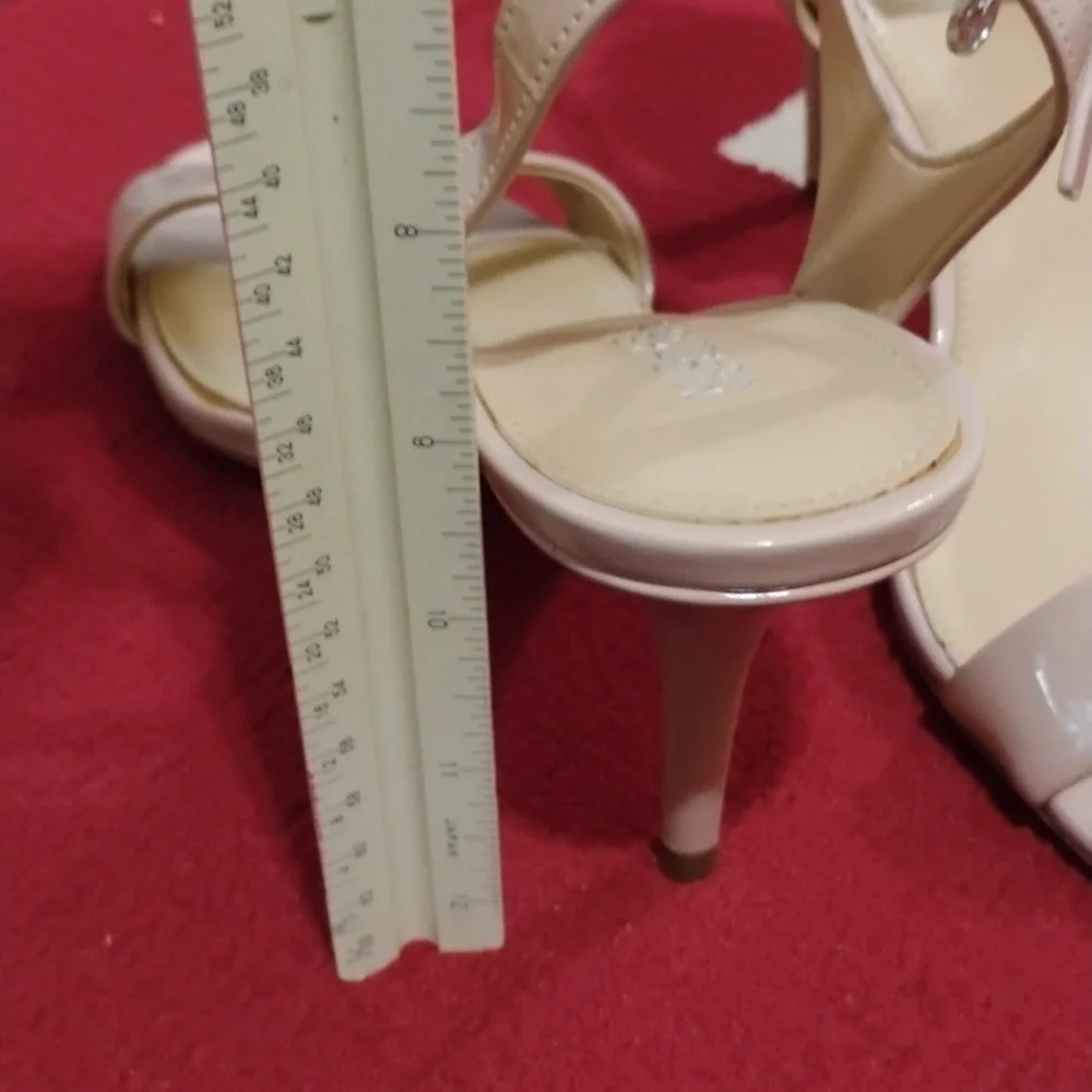 MICHAEL KORS Elegant Nude Strappy Heels Size 7M - Picture 5 of 16